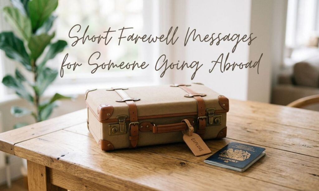 Short Farewell Messages for Someone Going Abroad
