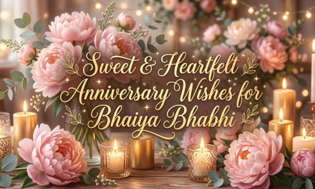 Sweet & Heartfelt Anniversary Wishes for Bhaiya Bhabhi