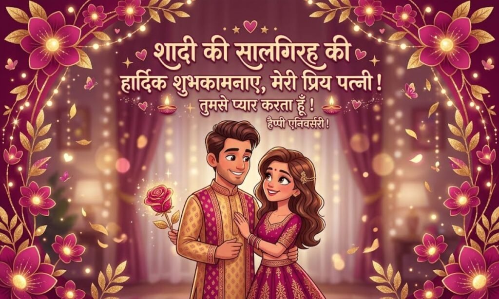 Wedding Anniversary Wishes for Wife in Hindi