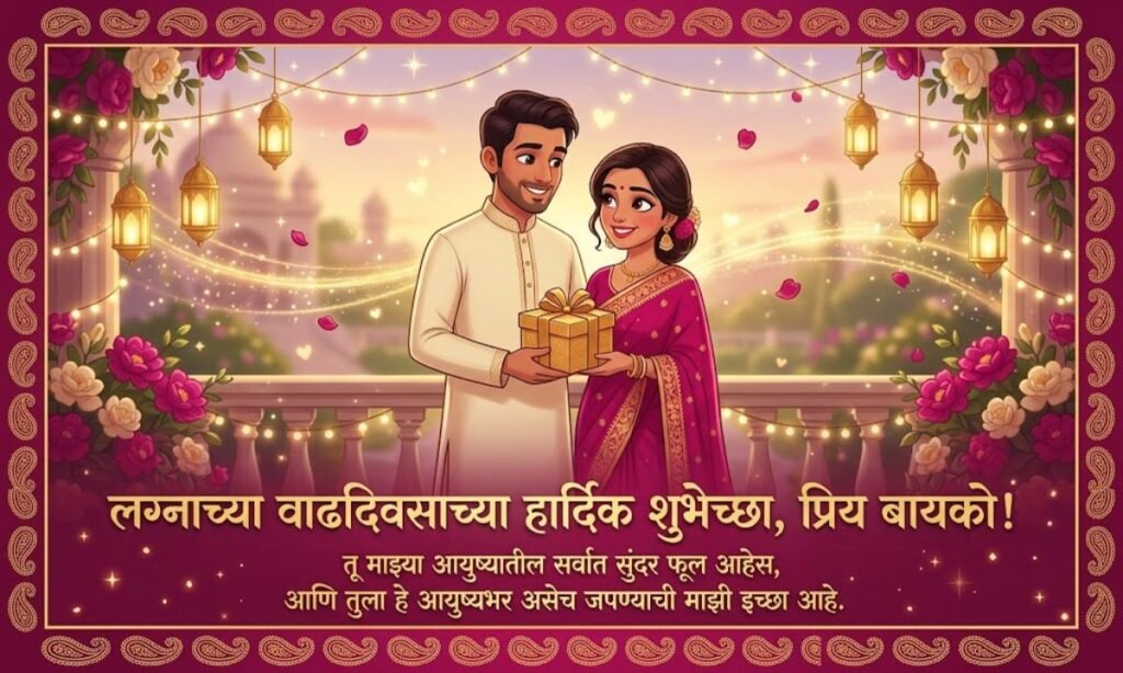 Wedding Anniversary Wishes for Wife in Marathi
