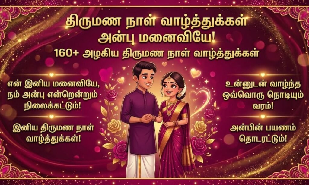 Wedding Anniversary Wishes for Wife in Tamil