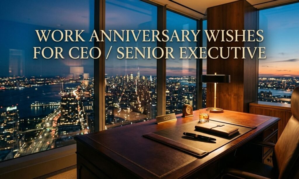 Work Anniversary Wishes For CEO Senior Executive