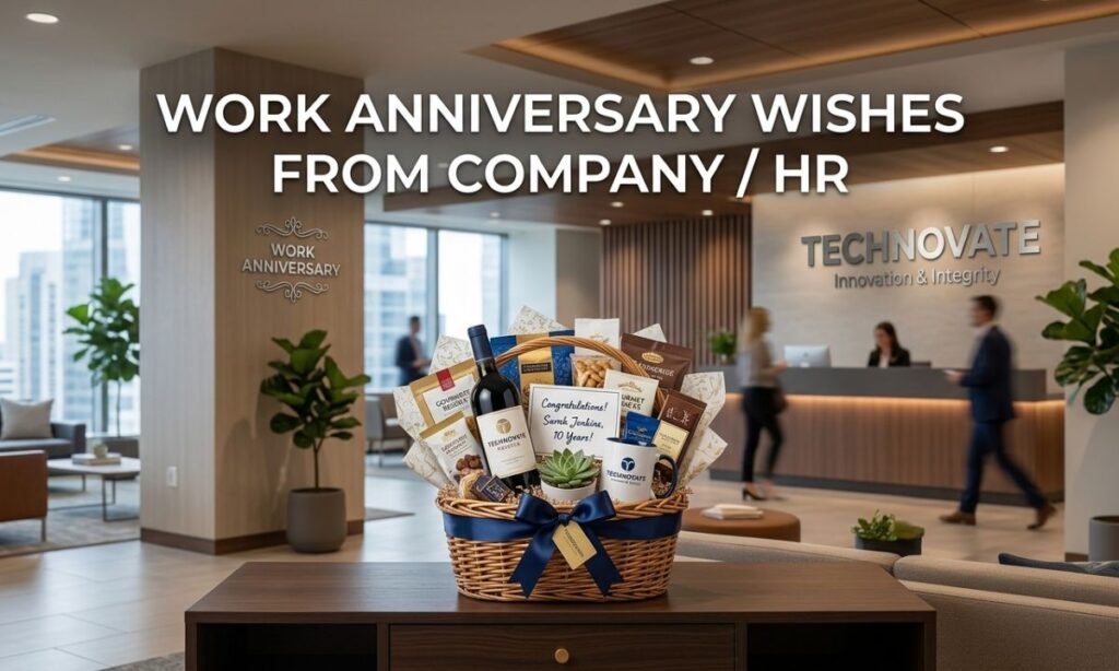 Work Anniversary Wishes From Company HR