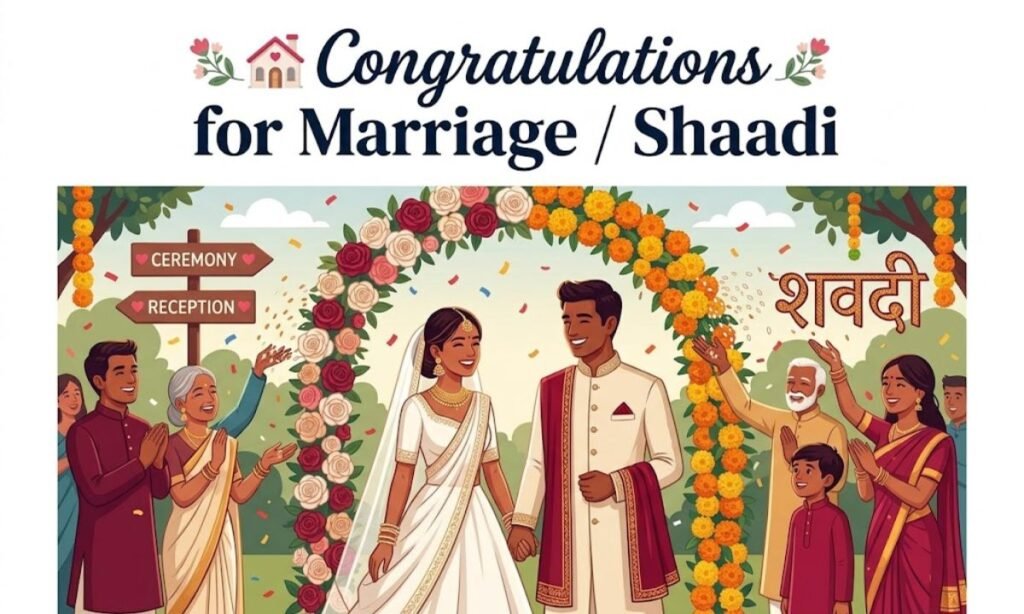 💒Best Congratulation Wishes for Marriage Shaadi