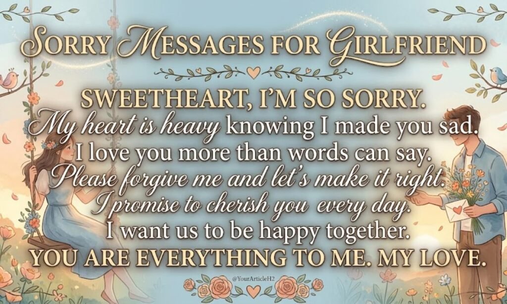 💕 Sorry Messages for Girlfriend