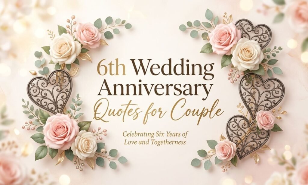 6th Wedding Anniversary Quotes for Couple