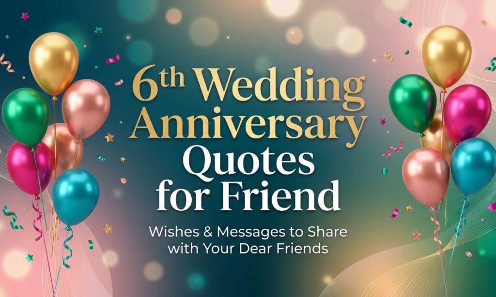 6th Wedding Anniversary Quotes for Friend