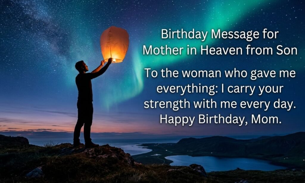 Birthday Message for Mother in Heaven from Son