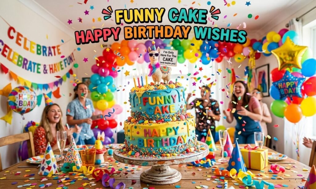 Funny Cake Happy Birthday Wishes