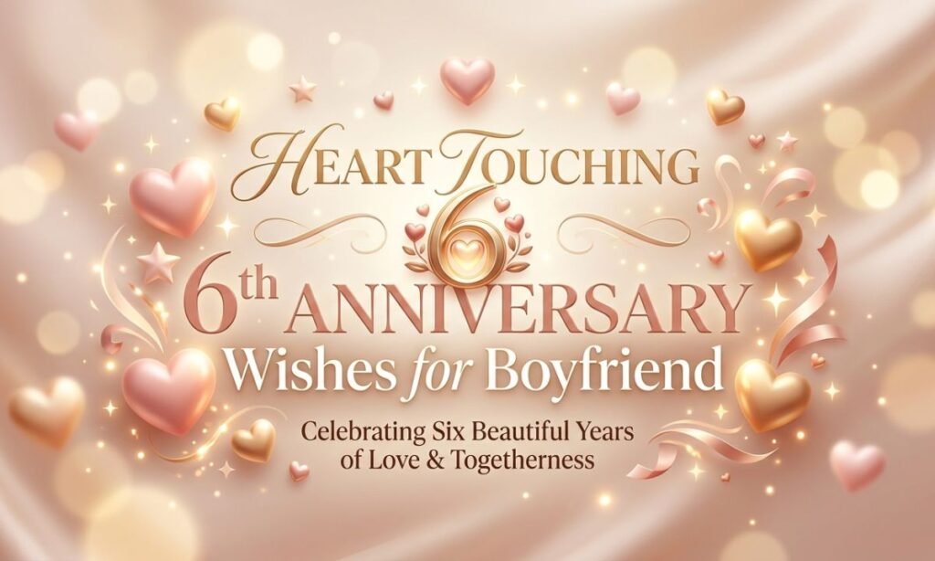 Heart Touching 6th Anniversary Wishes for Boyfriend