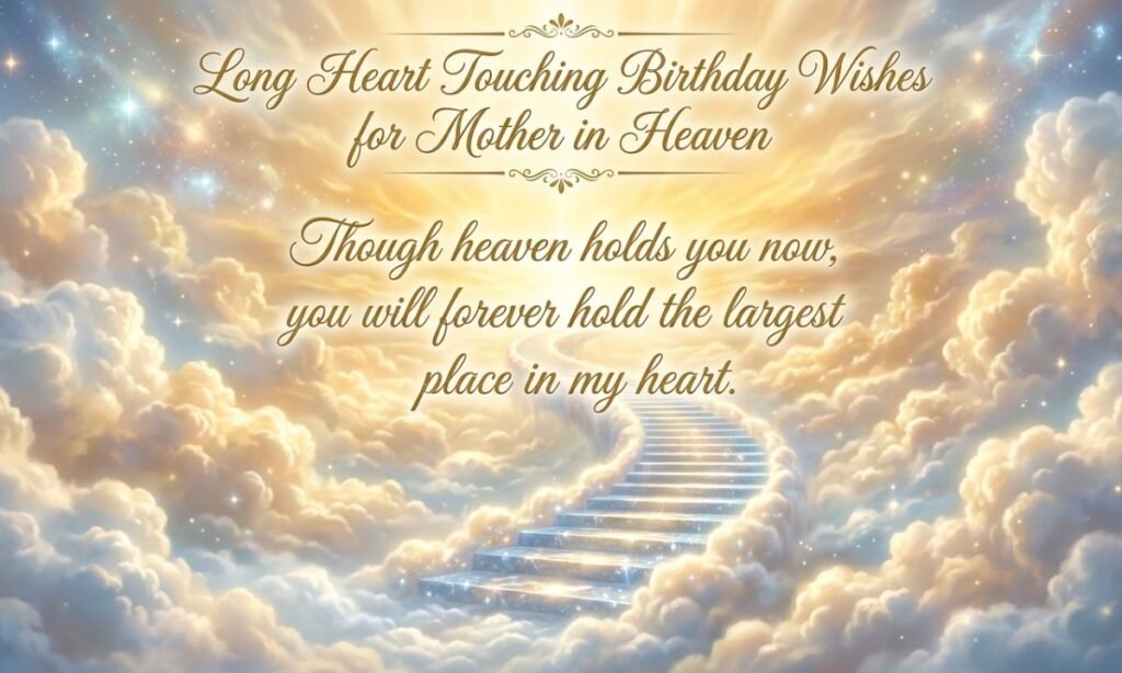 Long Heart Touching Birthday Wishes for Mother in Heaven