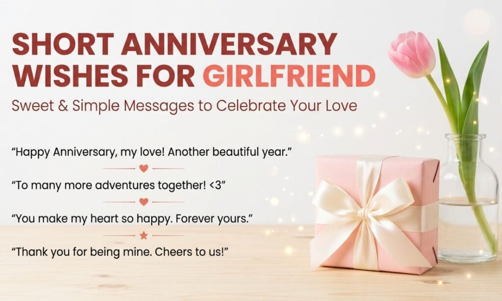 Short Anniversary Wishes for Girlfriend