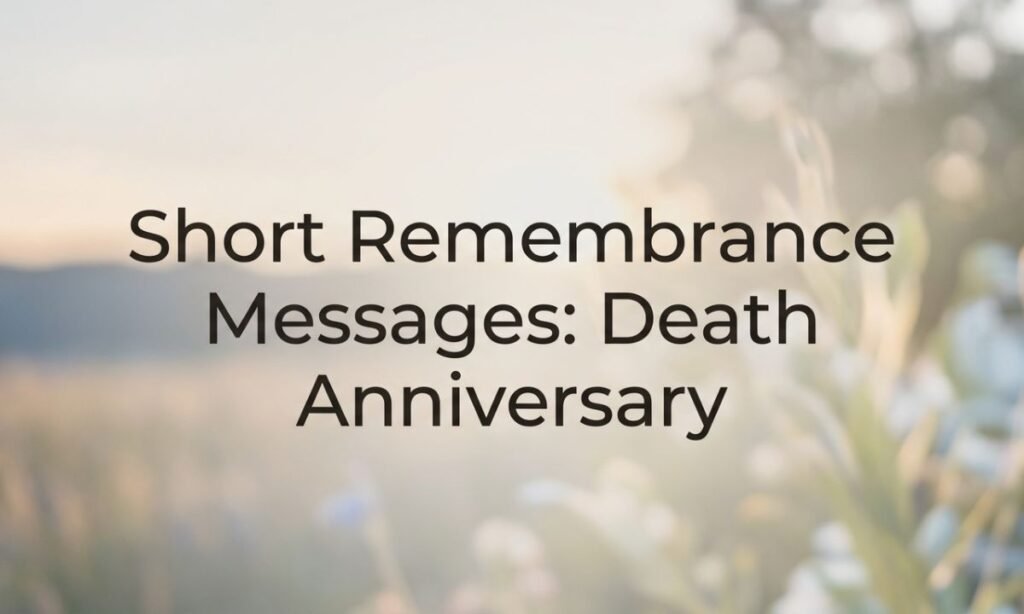 Short Remembrance Messages Death Anniversary