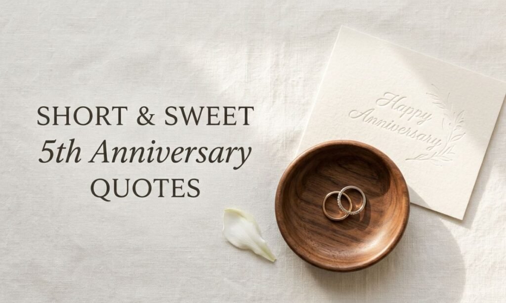 Short and Sweet 5th Anniversary Quotes