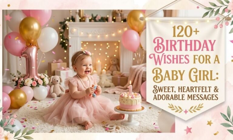 120+ Birthday Wishes for a First Baby Girl Sweet, Heartfelt & Adorable Messages