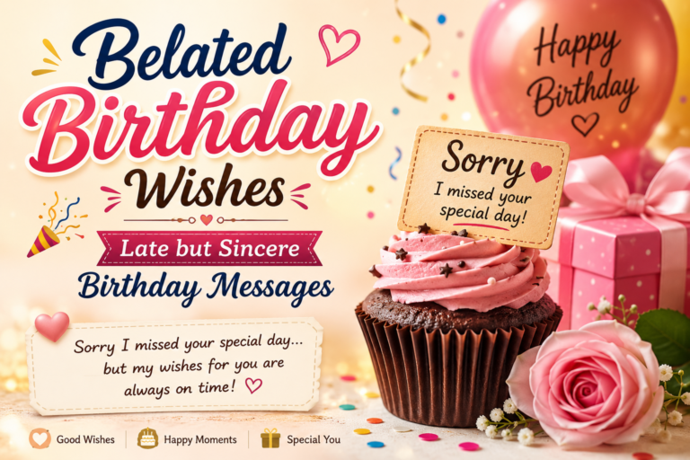 Belated Birthday Wishes | Late but Sincere Birthday Messages 🎉