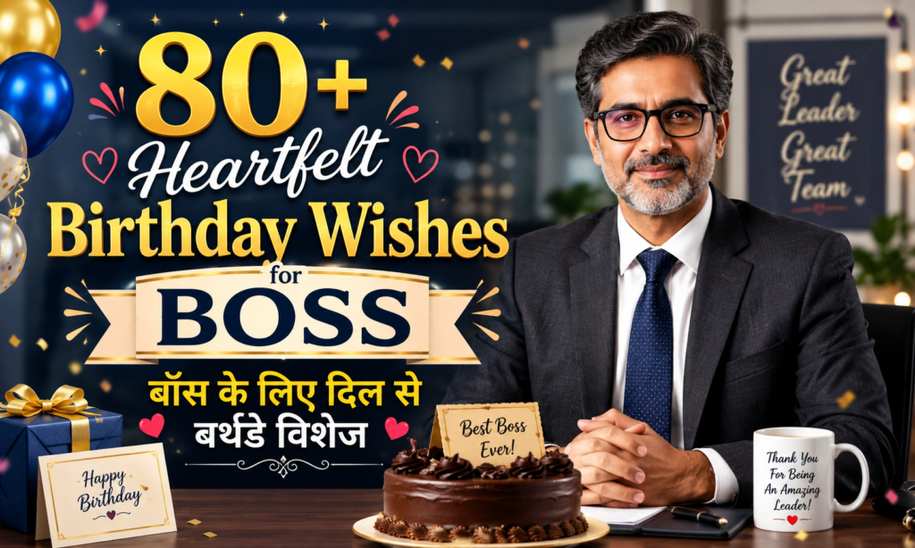 80+ Heartfelt Birthday Wishes for Boss | बॉस के लिए दिल से बर्थडे विशेज