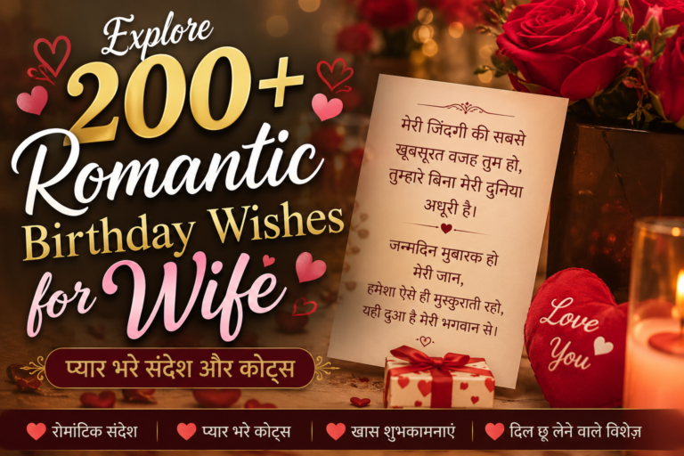 Explore 200+ Romantic Birthday Wishes for Wife | प्यार भरे संदेश और कोट्स 