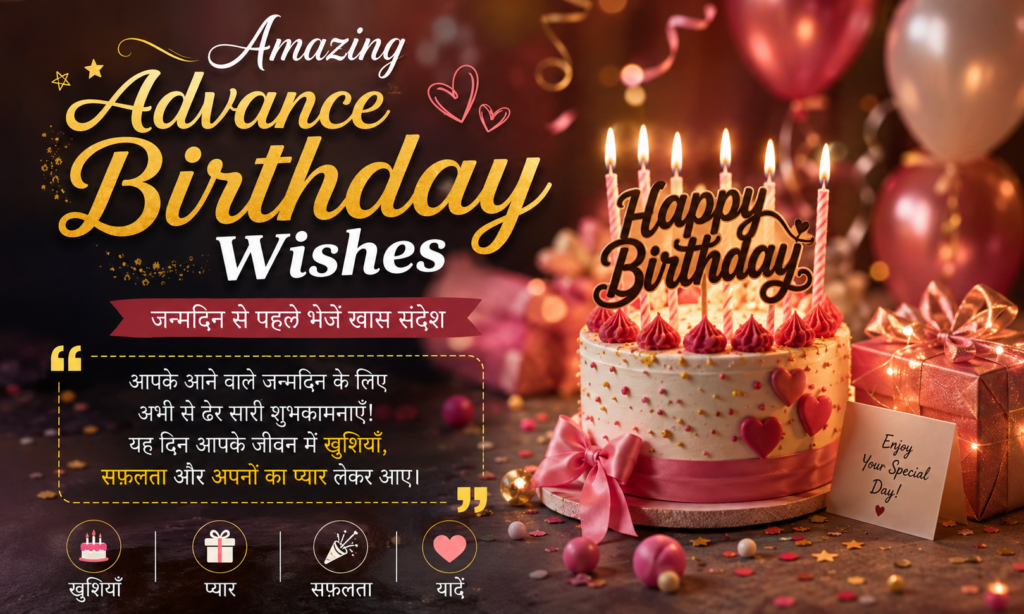 Amazing Advance Birthday Wishes | जन्मदिन से पहले भेजें खास संदेश