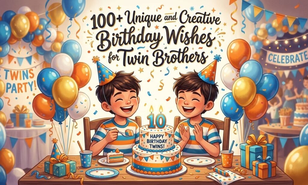 100+ Unique And Creative Birthday Wishes For Twin Brothers