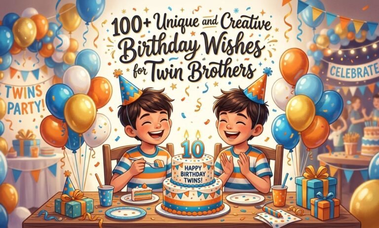 100+ Unique And Creative Birthday Wishes For Twin Brothers