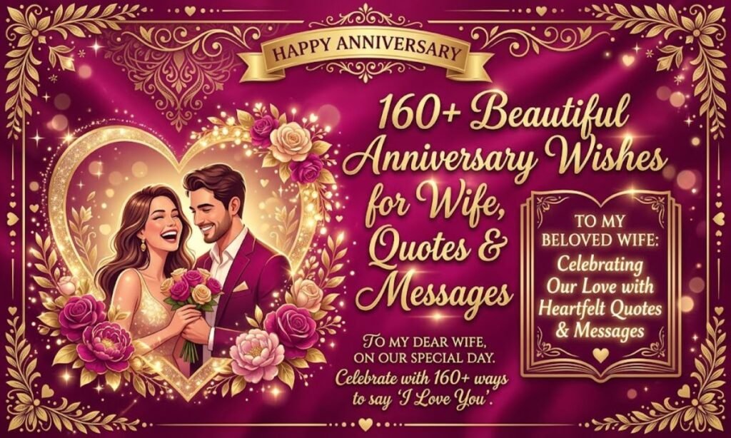 160+ Beautiful Anniversary Wishes for Wife, Quotes & Messages 