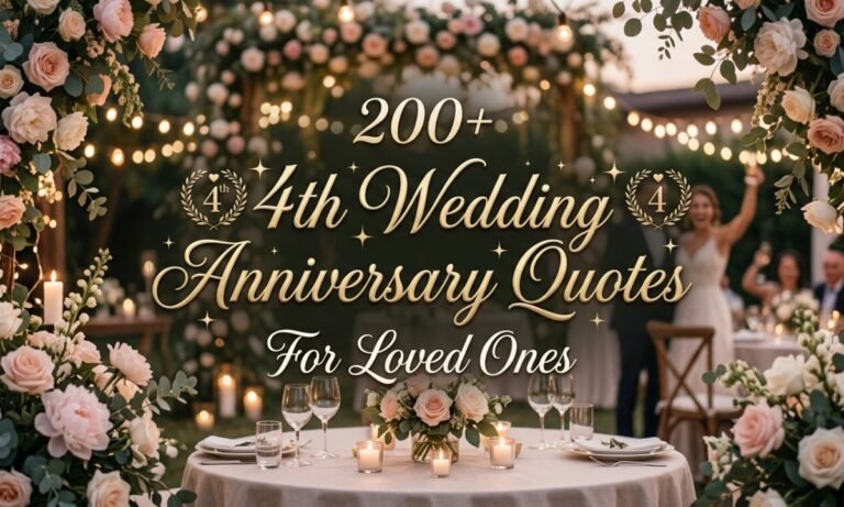 200+ 4th Wedding Anniversary Quotes For Loved Ones