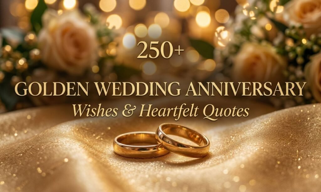 250+ Golden Wedding Anniversary Wishes & Quotes