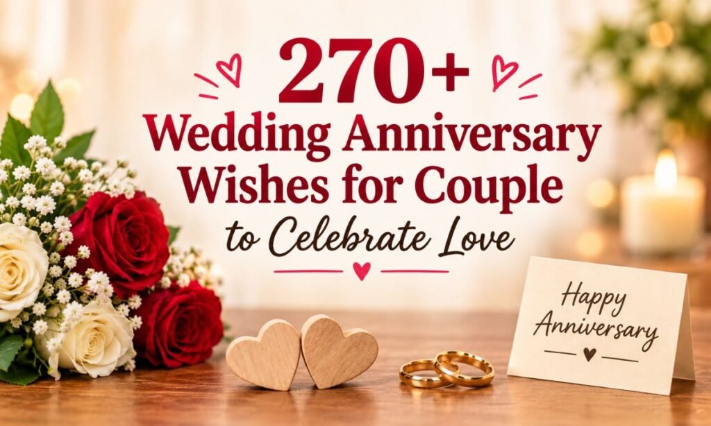 270+ Wedding Anniversary Wishes for Couple to Celebrate Love