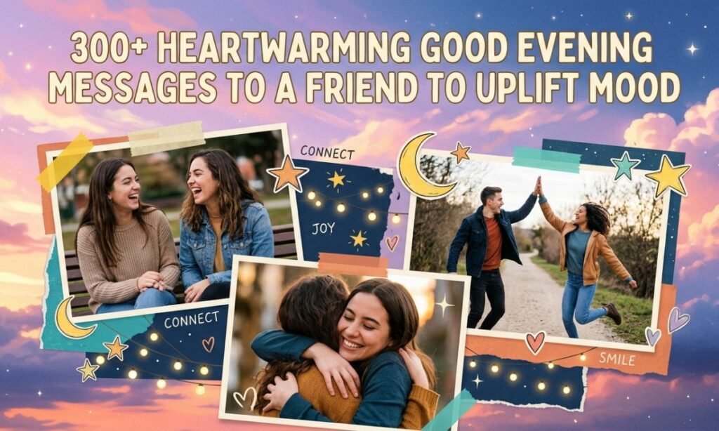 300+ Heartwarming Good Evening Messages To A Friend To Uplift Mood