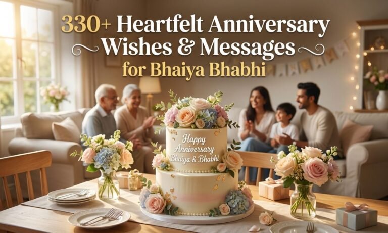 330+ Heartfelt Anniversary Wishes & Messages for Bhaiya Bhabhi