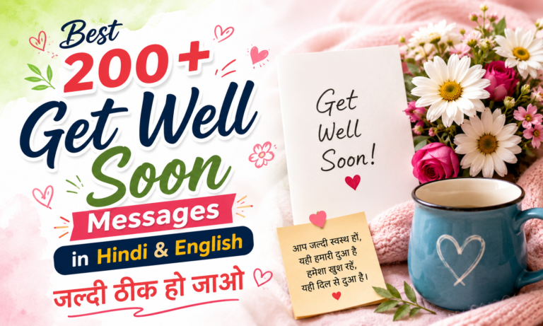 Best 200+ Get Well Soon Messages in Hindi & English β ΰ€ΰ€²ΰ₯ΰ€¦ΰ₯ ΰ€ ΰ₯ΰ€ ΰ€Ήΰ₯ ΰ€ΰ€Ύΰ€