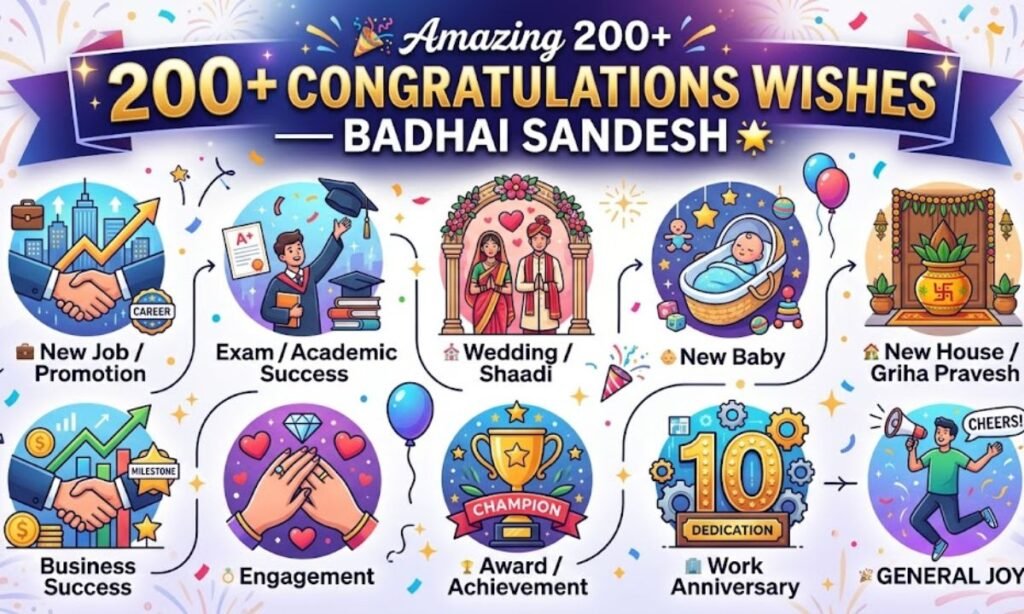 Best 200+ Congratulations Wishes — Badhai Sandesh 🎊🌟