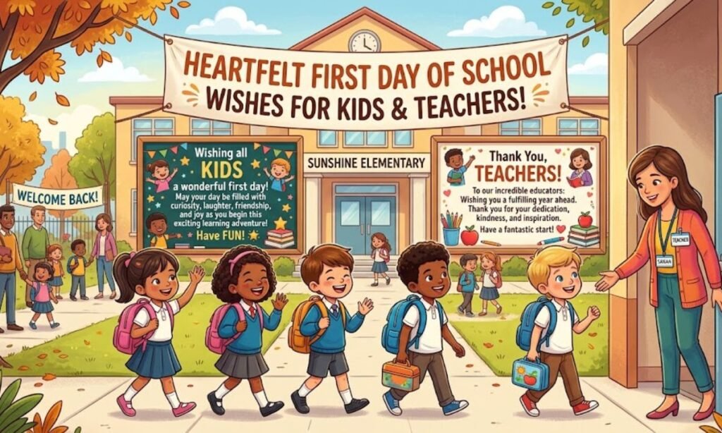 HEARTFELT FIRST DAY OF SCHOOL WISHES FOR KIDS AND TEACHERS