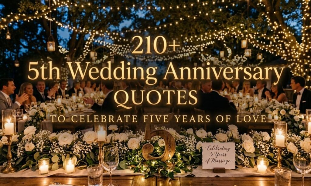 210+ 5th Wedding Anniversary Quotes to Celebrate Five Years of Love