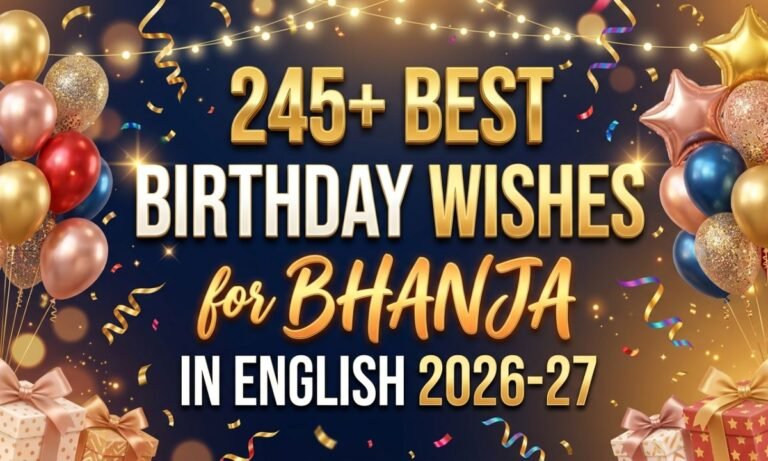 245+ Best Birthday Wishes for Bhanja in English 2026-27
